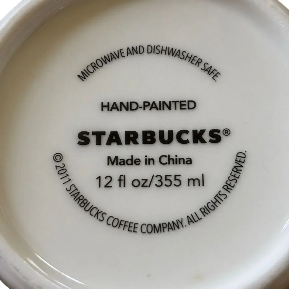 Starbucks Christmas Candy Cane 2011 12oz Limited Edition Coffee Mug